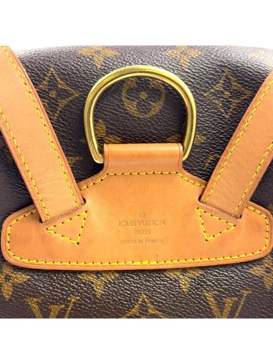 Louis Vuitton Montsouris Monogram Leather Brown Light Backpack Gold